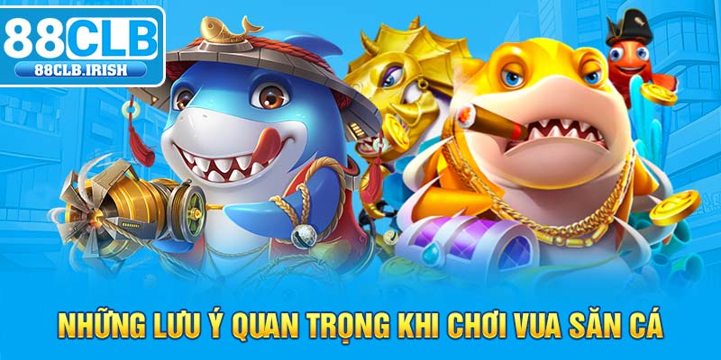 Những lưu ý quan trọng khi chơi vua săn cá